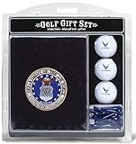 Team Golf Military Air Force Gift Set Embroidered Golf Towel, 3 Golf Balls, and 14 Golf Tees 2-3/4' Regulation, Tri-Fold Towel 16' x 22' & 100% Cotton