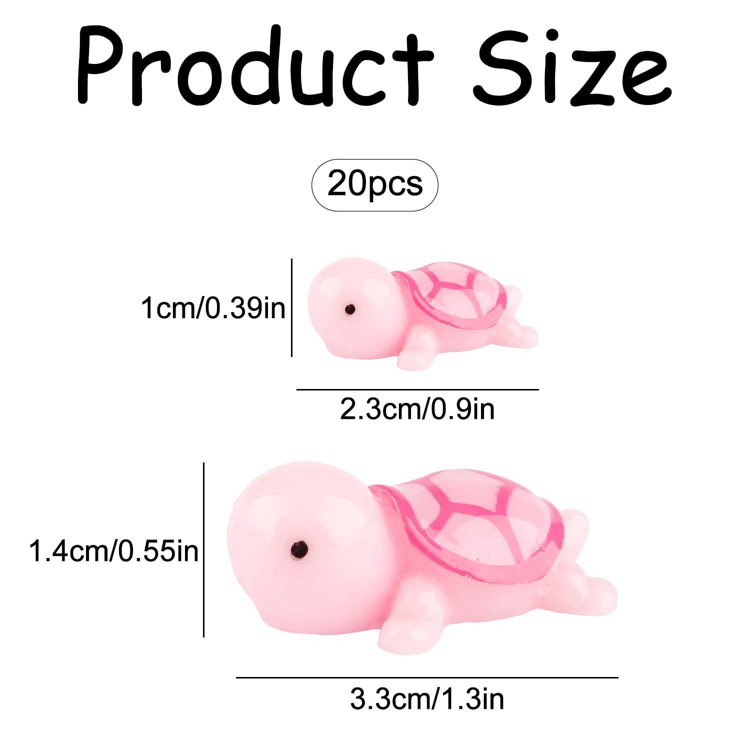 Luckious 20Pcs Mini Resin Turtle - Image 2
