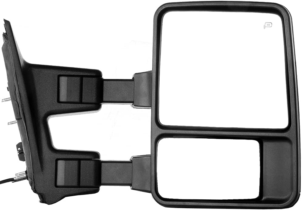 LUJUNTEC Tow Mirror Replacement fit for 2008-2016 For Ford for F250 for F350 for F450 for F550 Super Duty Truck Pickup Towing Mirror Passenger Right Side Manual Adjusted No Heated Turn Signal Light