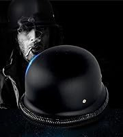 Vista 3 de German Style Motorcycle Half Helmet, Retro Half Face Helmet for Adult Men Women DOT Approved