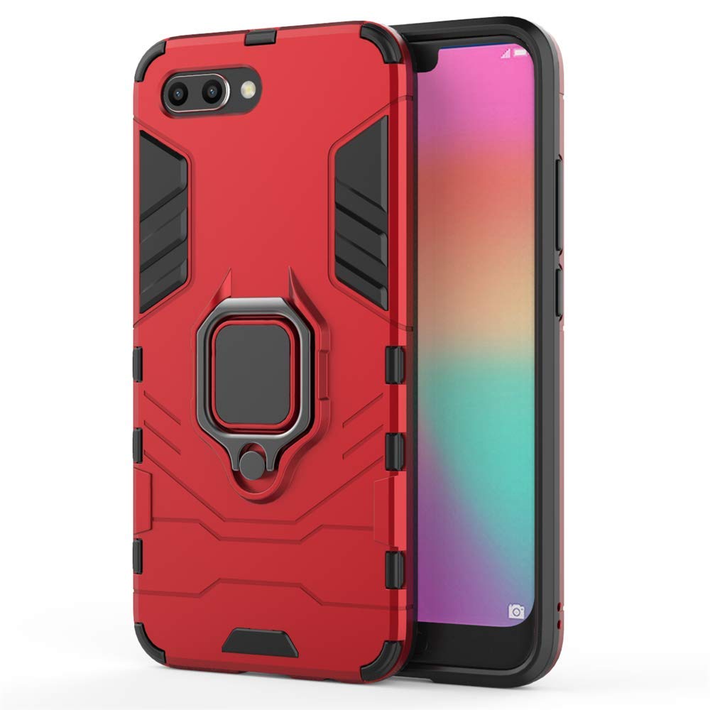 CHcase Huawei P40 Pro Funda, Anillo Metálico Sujeción Soporte Antichoque Rígido Caja (Funciona con el Montaje de Coche Magnético) Doble Capa Sólido Case Carcasa para Huawei P40 Pro -Black Plus Gray — view 18