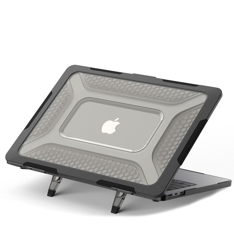 Image of Soonjet for MacBook Air 13 inch Case | M5 M4 M3 M2 2026 2025-2022 | Drop Protection | Clear Protective Hard Shell Laptop Cover | Bumper Black
