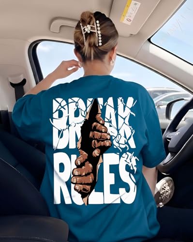 Image of AUSK Oversized T-Shirts || Printed Half Sleeve Tshirt for Womens