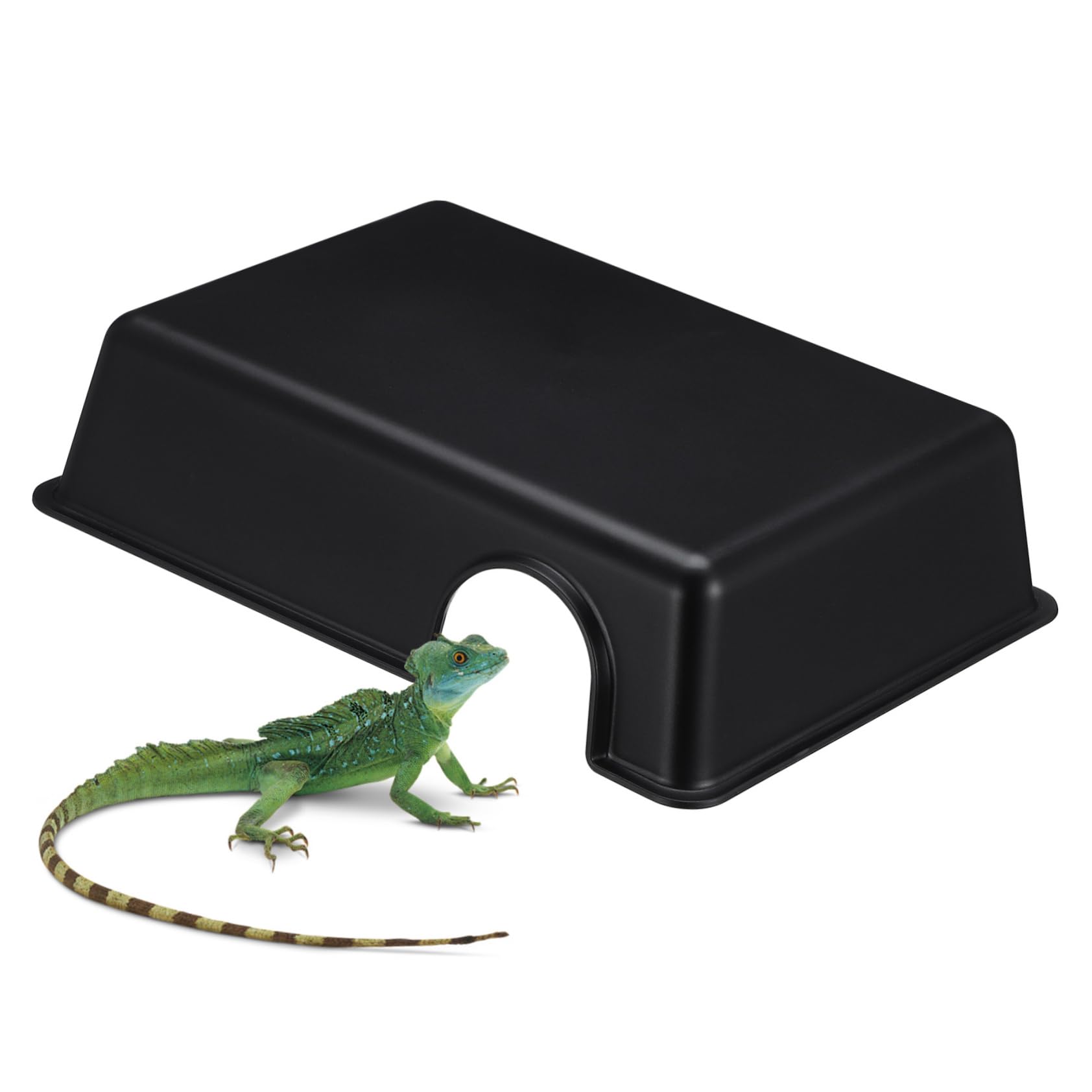 POPETPOP Reptile Hideout Cave With Basin - Humidifying Shelter For Snakes, Spiders, Frogs & Lizards - View #12