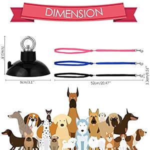 Frienda 4 Pieces Dog Bathing Tether with Suction Cup Pet Dog Grooming Tub Restraint Loops and Adjustable Dog Cat Fixed Safety Rope for Pet Shower Bathing Grooming Frienda 4 Pieces Dog Bathing Tether with Suction Cup Pet Dog Grooming Tub Restraint Loops and Adjustable Dog Cat Fixed Safety Rope for Pet Shower Bathing Grooming