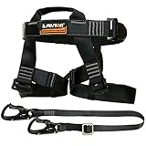 Fusion Climb Tactical Edition Adults Commercial Zip Line Kit Harness/Lanyard Bundle FTK-A-HL-02, Black, One Size