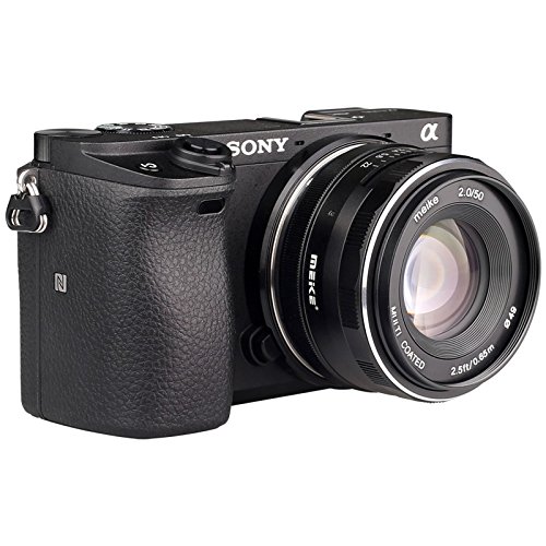 Image of Meike 50mm f /2.0 Fixed Manual Focus Lens for Sony E Mount APS-C Mirrorless Camera A6300 A6000 A6500 A5100 A5000 NEX3 NEX3N NEX7 NEX6 NEX5n