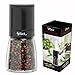 Molino de especias con molinillo de cerámica ajustable molino de sal noble molino de pimienta molino de chile - sin contenido de especias - 140ml negro