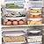 4 Pack Refrigerator Organizers and Storage,Stackable Refrigerator Organizer Bins with Lids,Clear Plastic Food Storage Bins for Kitchen, for Fruit, Vegetable, Food, Drinks, Cereals(COLOR:Transparent)