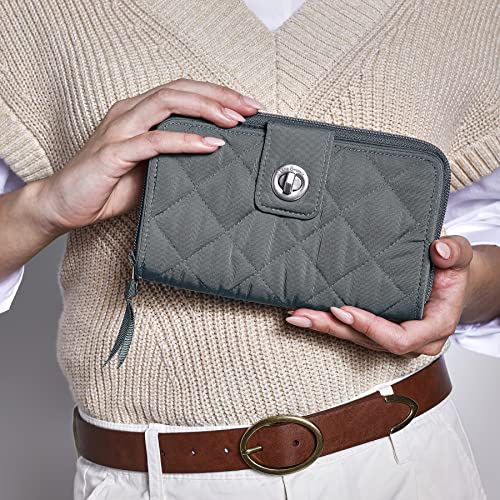 Image of Vera Bradley Women's Performance Twill Turnlock Wallet With RFID Protection