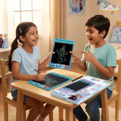 Image of 8.5 inch Frozen LCD Writing Tablet, Electronic Drawing Pad & Magic Slate for Kids, Toddler Travel Doodle Board with Lock Function, Portable Birthday Gift for 3-9 Year Old Boys & Girls, Blue