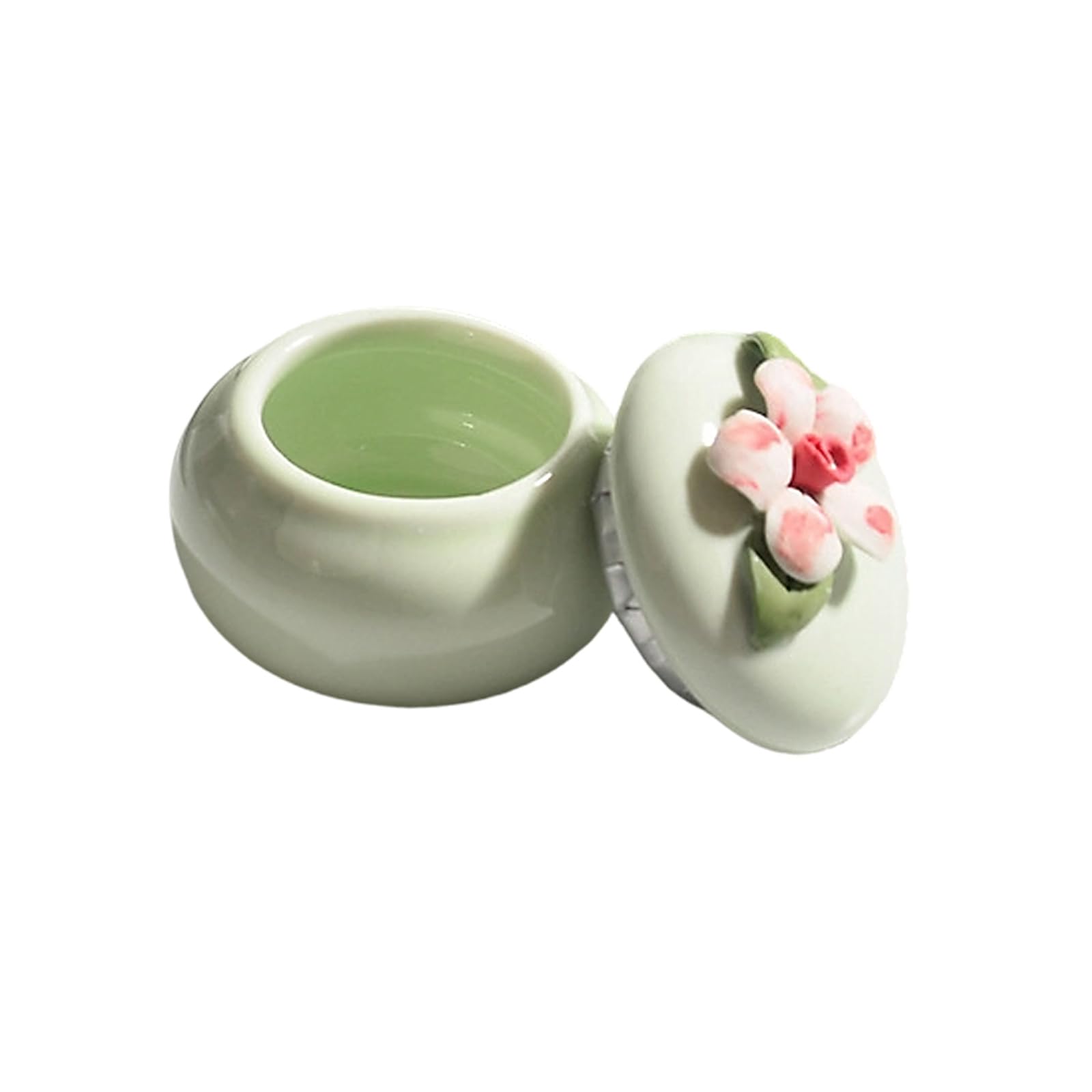 Whoasyst Miniature 35ml Handcrafted Floral Tea Jar Wedding Candy Box Storage Container Home Decoration Tight Tea Canister