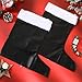 Christmas Santa Boot Covers PU Leather Santa Boot Tops Fancy Dress Footwear for Adults Simulation Party Cosplay, Black
