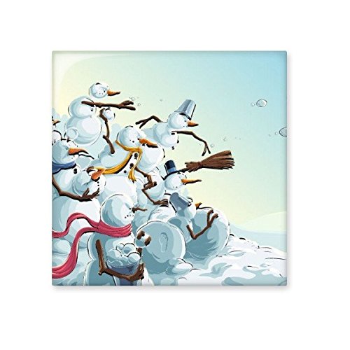 Carreaux de céramique de Noël motif bonhomme de neige pour décor de fête
