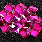 PENVEAT Glas 100 Stücke/Los 10 mm quadratische Steine Flatback Kristalle Rhinestones Nähen Perlen Dekoration Brautkleid Taschen 14