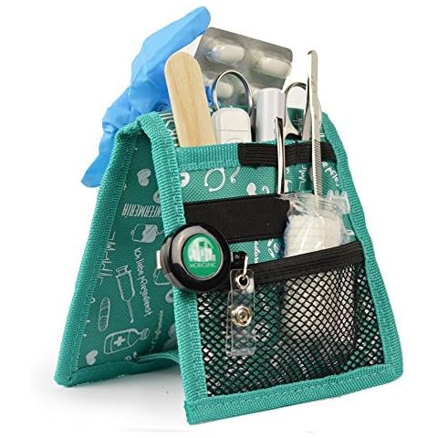 Mobiclinic, Keen's Nursing Organiser for Gown or Pyjamas, Green Prints Cover