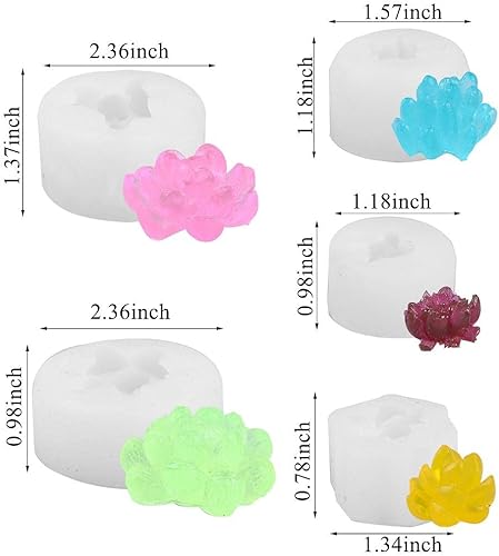 Miniatura 2 de Yiphates - Molde de silicona para velas y jabón 5 unidades