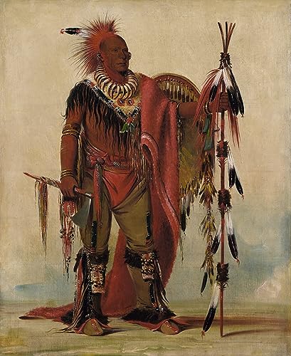 Toile George Catlin chef de tribu décoration murale pour salon contemporain