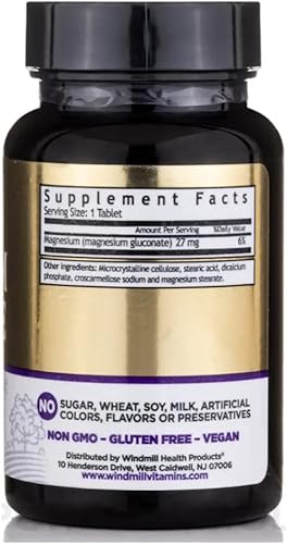 Miniatura 2 de Gluconato de magnesio 90 tabletas - De Windmill (2 unidades)