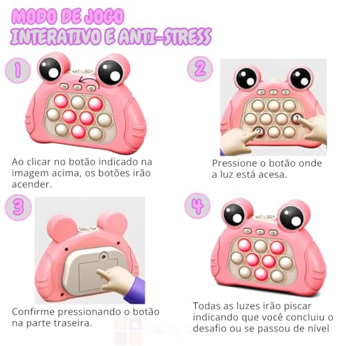 Pop It Eletrônico Anti-Stress, Brinquedo Bolhas de Estourar Relaxantes e Divertidas para Crianças e