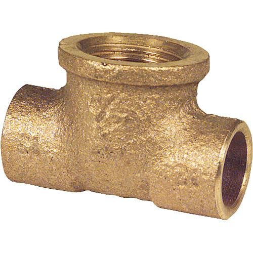 Lötfitting aus rotem Messing T-Ausgang – 4130 g mit Gewinde Fem 15-R 1/2-15 WG906