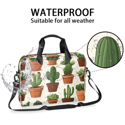 Bolso para Laptop Flores Cactus 15.6 Pulgadas miniatura 3