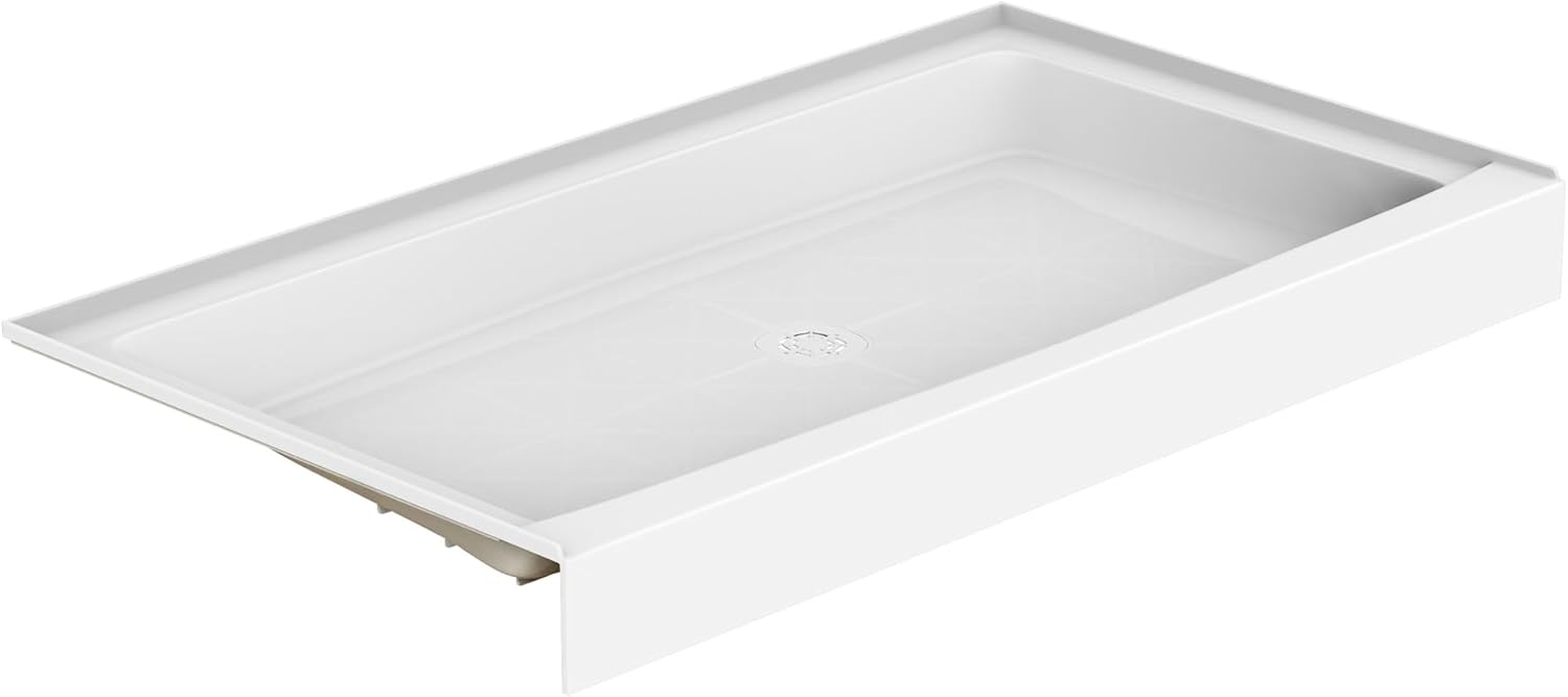 PROFLO PFSB6034 Morenci 60" x 34" Rectangular Shower Base with Single Threshold and Center Drain - White
