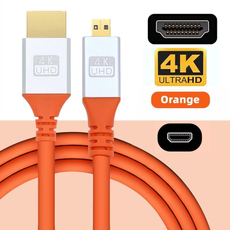 CY Cable Micro HDMI 4K to HDMI Ultra Soft High Flex HDTV Cable Hyper Super Flexible Cord High Speed Type-A Male to Male for Computer HDTV - Image 3