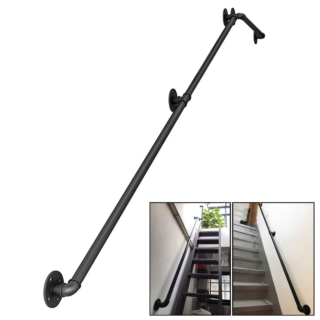 Main courante en fer forgé kit complet de supports pour clôture de rampe d'escalier intérieur
