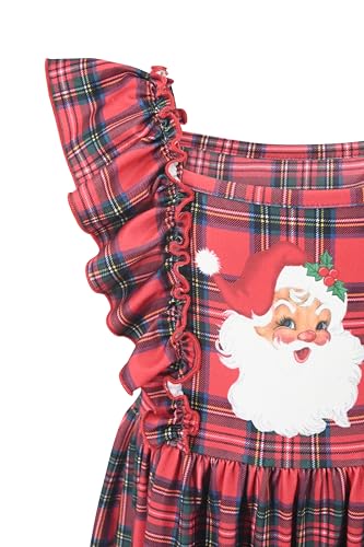 Image of Unique Baby Girls Smocked Holiday Dress for Big Kids and Toddler Outfit Clothes with Embroidery