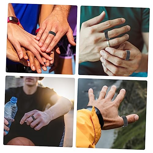 Anillas de silicona flexibles YARNOW 10pcs para hombre miniatura 3