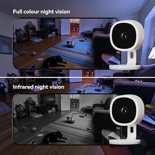 CALEX Caméra de Sécurité Intelligente, Caméra IP WiFi 2K avec Commande Via App, Vision Nocturne et Audio Bidirectionnel, pour Intérieur, Pack de 2 – Image 5