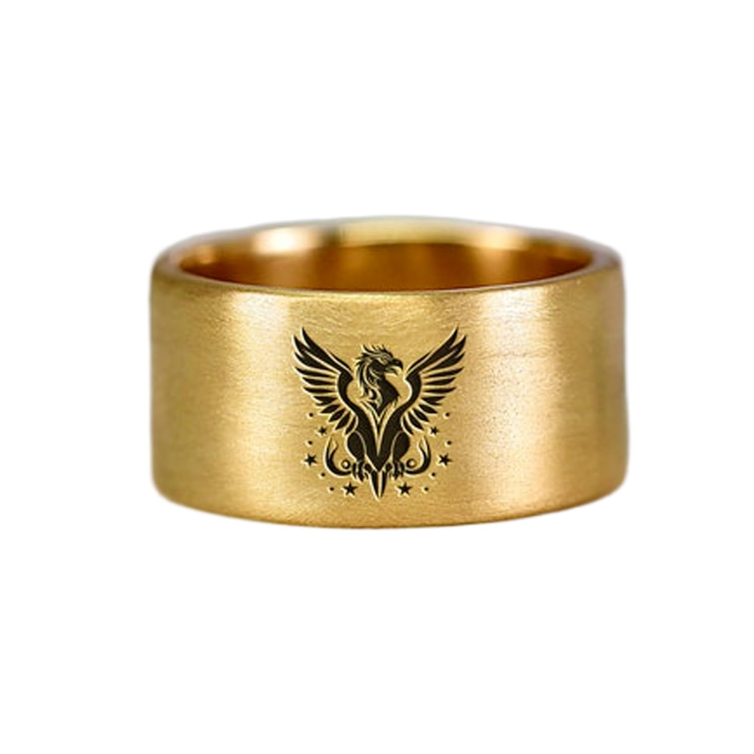 Bague large griffon en argent 925 plaqué or massif - 6