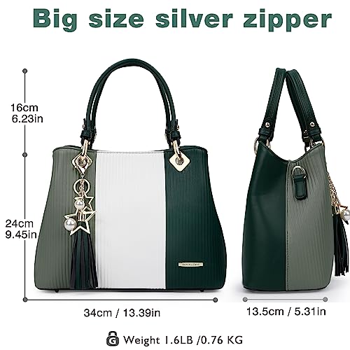 Image of Pomelo Best Purses and Handbags for Women with Multiple Pockets, Leather Top Handle Satchel Fashion Tote Shoulder Bags Ladies