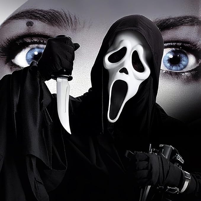 Halloween Scream Mask, Halloween Mask Scary, Halloween Mask Natural Latex Scary Skull Mask Horror Full Head Masque Halloween Party Costume Cosplay Props