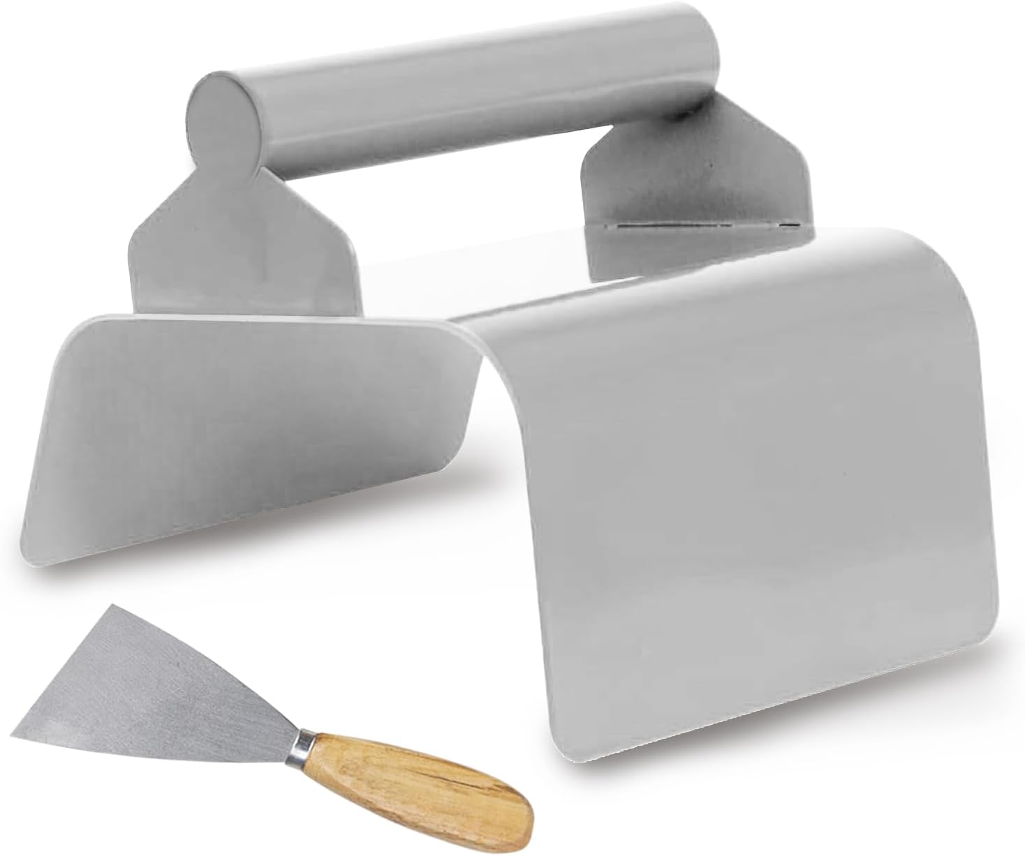 Concrete Curb Trowel Edger, Concrete Curb Machine, Landscape Curb Trowel with Putty Knife(Wave)