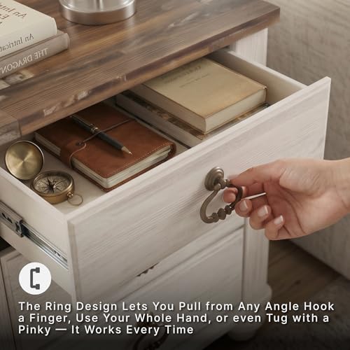 Image of Signature Design by Ashley Willowton 2 Drawer Nightstand, Whitewash