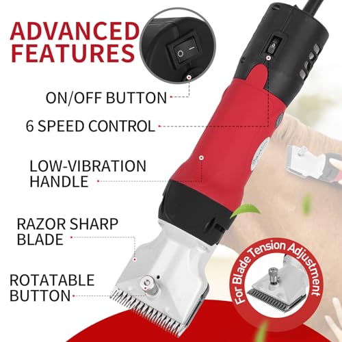 image for DUCKBOY Heavy Duty Clippers for Thick Coats Animals, 600W Professional