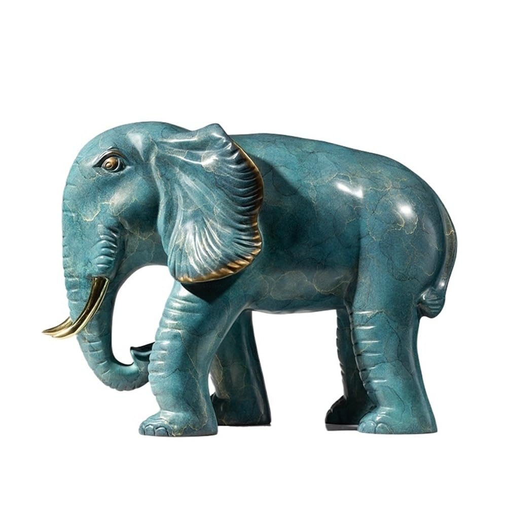 Bronze Living Room Ornaments Home Copper Elephant Ornaments Chinese Handicrafts Living Room Office Porch Desktop Decorations Handmade Statues Ornaments to Attract Wealth