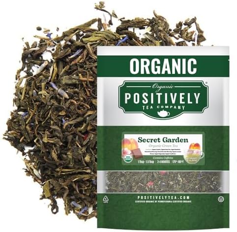 Positively Tea, Organic Secret Garden, Green Tea, Loose Leaf, 16 Ounce