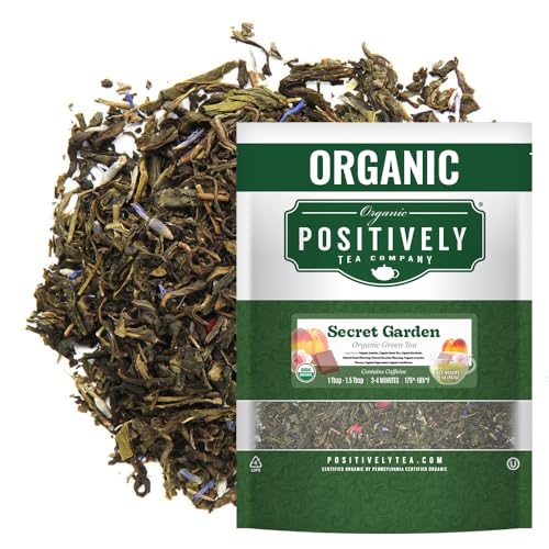 Organic Positively Tea Company, Secret Garden, Green Tea, Loose Leaf, 16 Ounce