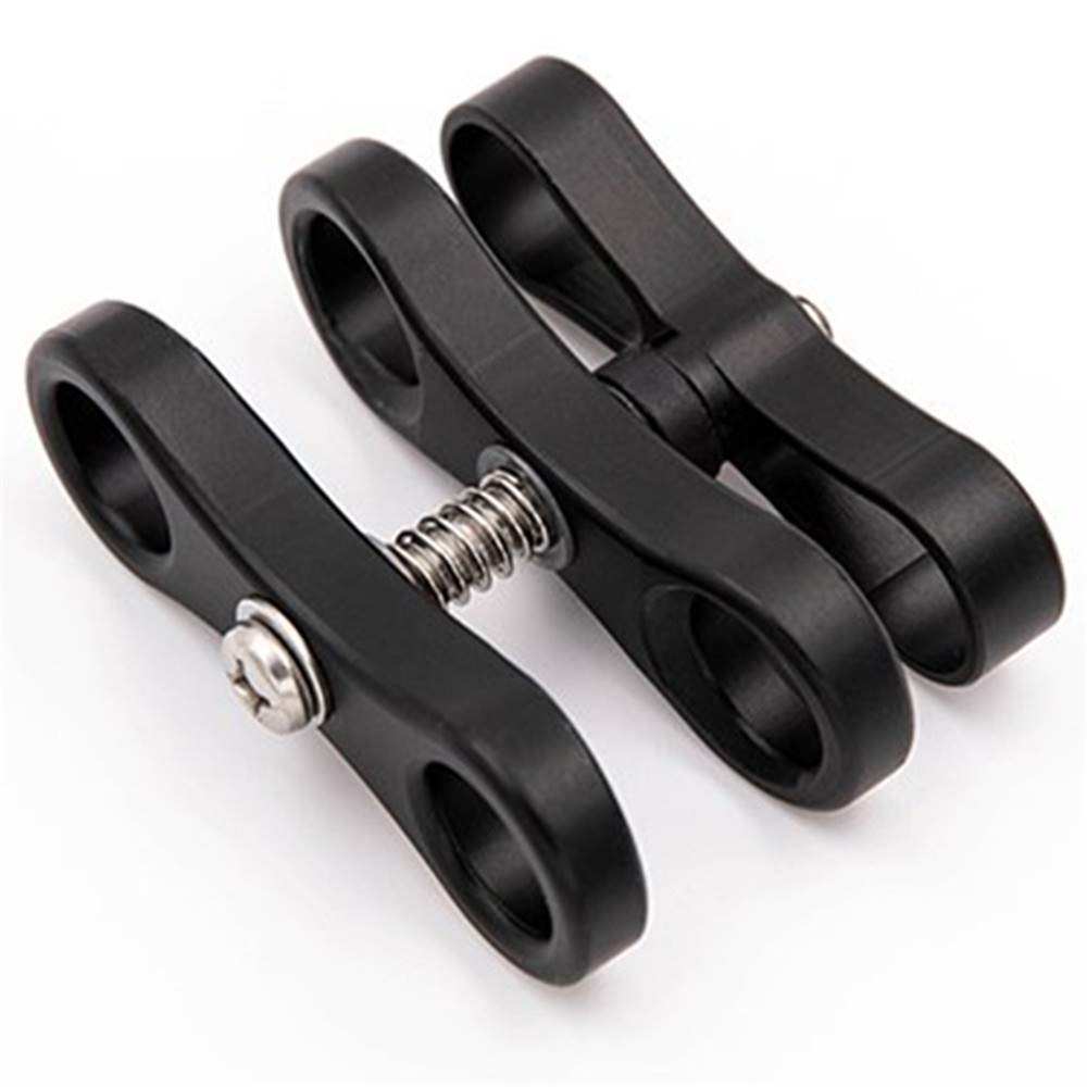 DIVEVOLK Kugelgelenkklemme Schwarz Aluminium 150 MPa 2x3x1 cm 0.14 kg