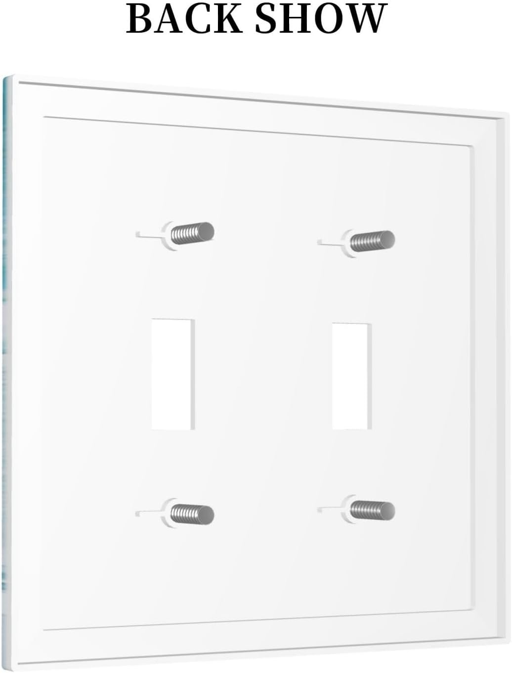 Sea Turtle Beach Ocean Waves Sea Life Decorative Switch Plates 2 Gang Double Toggle Wall Plate Outlet Light Switch Cover Electrical Faceplate for Bedroom Bathroom Decor