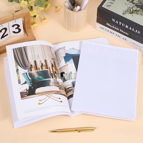 CRASPIRE 2Pcs White Stretch Book Cover Stretchy Book Covers 9 x 14in Wrap Sleeve Up to 9 x 11in Rectangle Elastic Cloth Washable Reusable Durable Protective Cover for Hardcover Book Paperback Textbook - Image 3