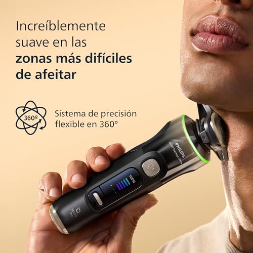 Philips i9000 Prestige Ultra, Afeitadora Eléctrica Hombre, Máquina de Afeitar Barba en Seco y Mojado, Tecnología SkinIQ Pro, Base de Carga, Recargable, Estuche Premium, Centro de limpieza, XP9405/31 - imagen 4
