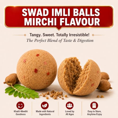 Image of Swad Mirchi Imli Balls Khatti Meethi Candy, Tangy Candy 220g (Pack of 1)