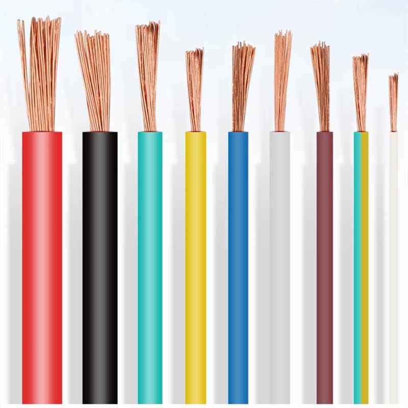 Schwarzes, einadriges, Flexibles Kupferkabel mit PVC-Ummantelung RV 22 20 18 17 15 13 11 9 7 AWG Verlängerungskabel for elektronische Signalleitungen (Size : 10 Meters, Color : 7 AWG 10MM)