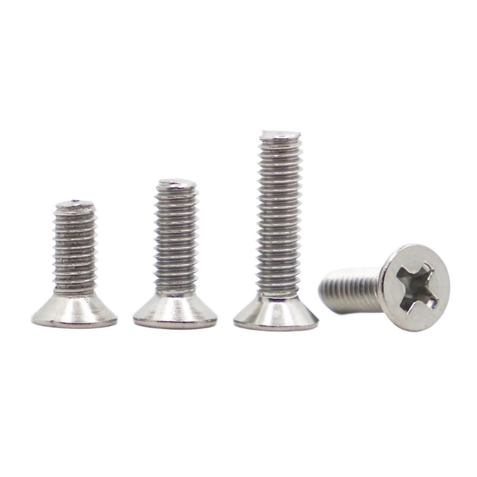 Vis tête fraisée cruciforme M8 45mm inox 304 pour filetage métrique plat GB819