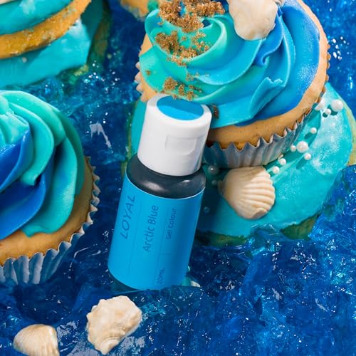 Image of Loyal Gel Food Coloring | Vibrant Color for Buttercream, Fondant, Royal Icing, Gum Paste, Marzipan and Cake Batter | Gel-Based Concentrated Food Dye - 20ml Arctic Blue