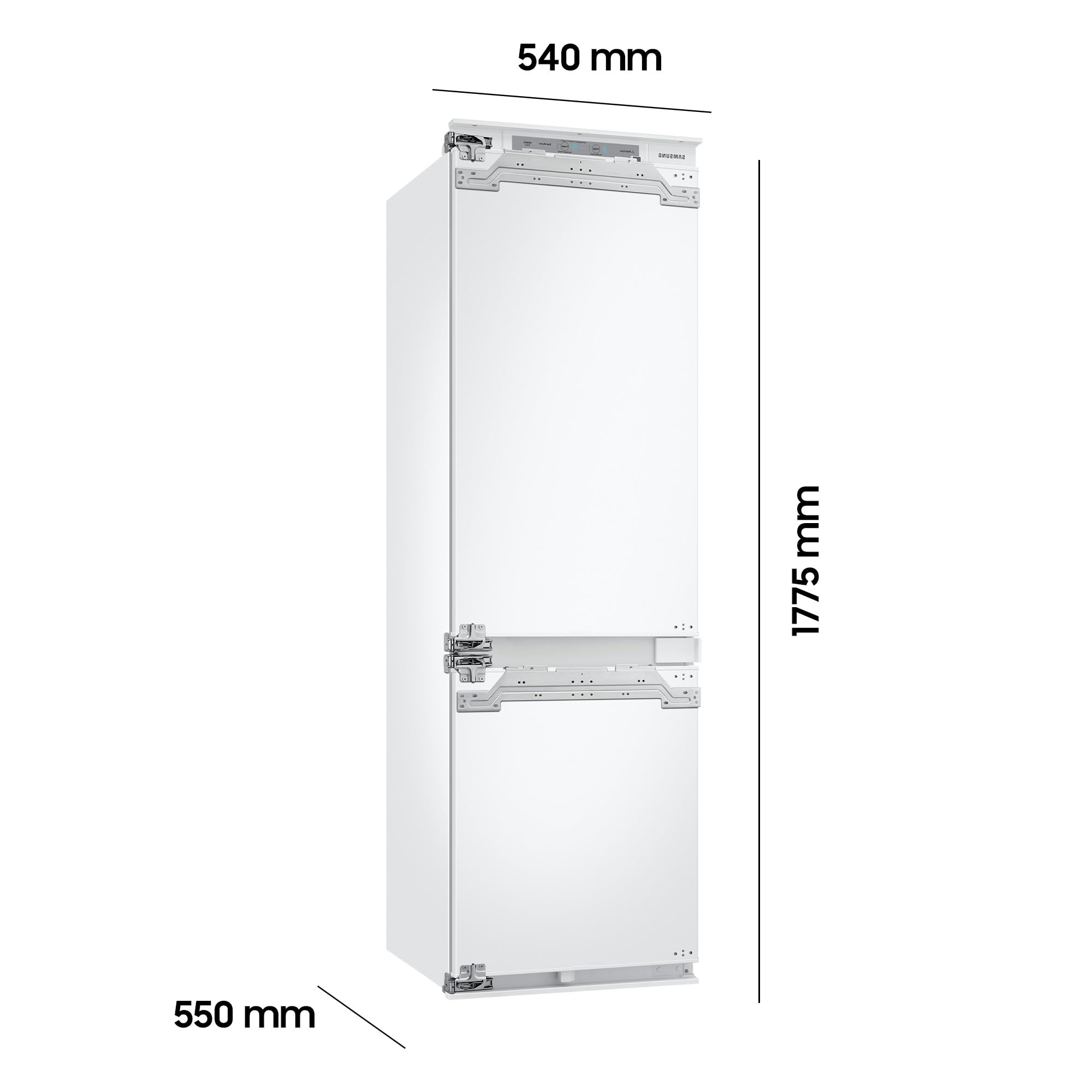 Samsung BRB80F26ACF0EF Einbau-Kühl-Gefrierkombination, AI Kühlschrank mit Gefrierfach, 178 cm, 264 l, No Frost+, AI Energy Mode, Twin Cooling+, Cool Select+, Weiß